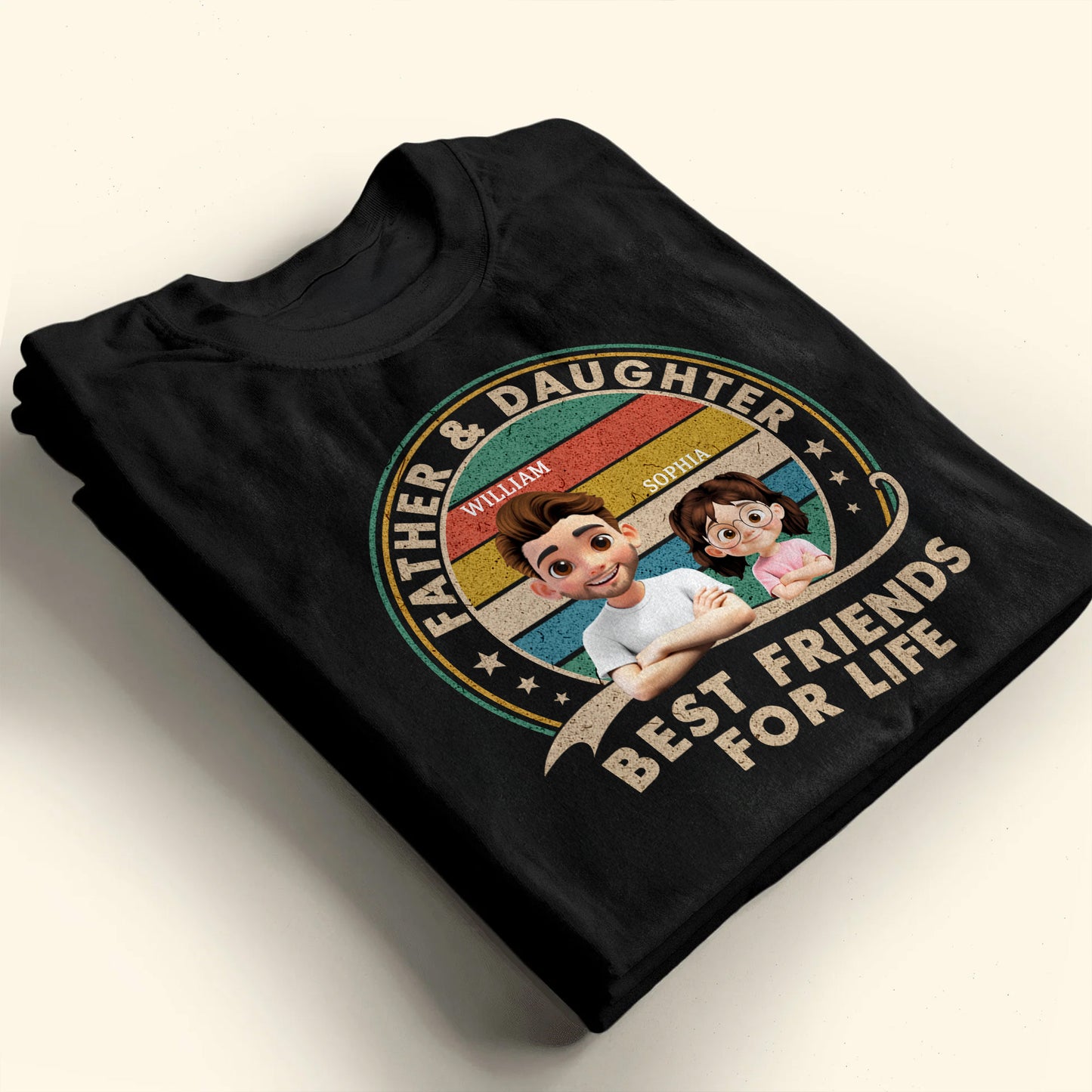 Father & Daughter Best Friends For Life, Customizable Characters
