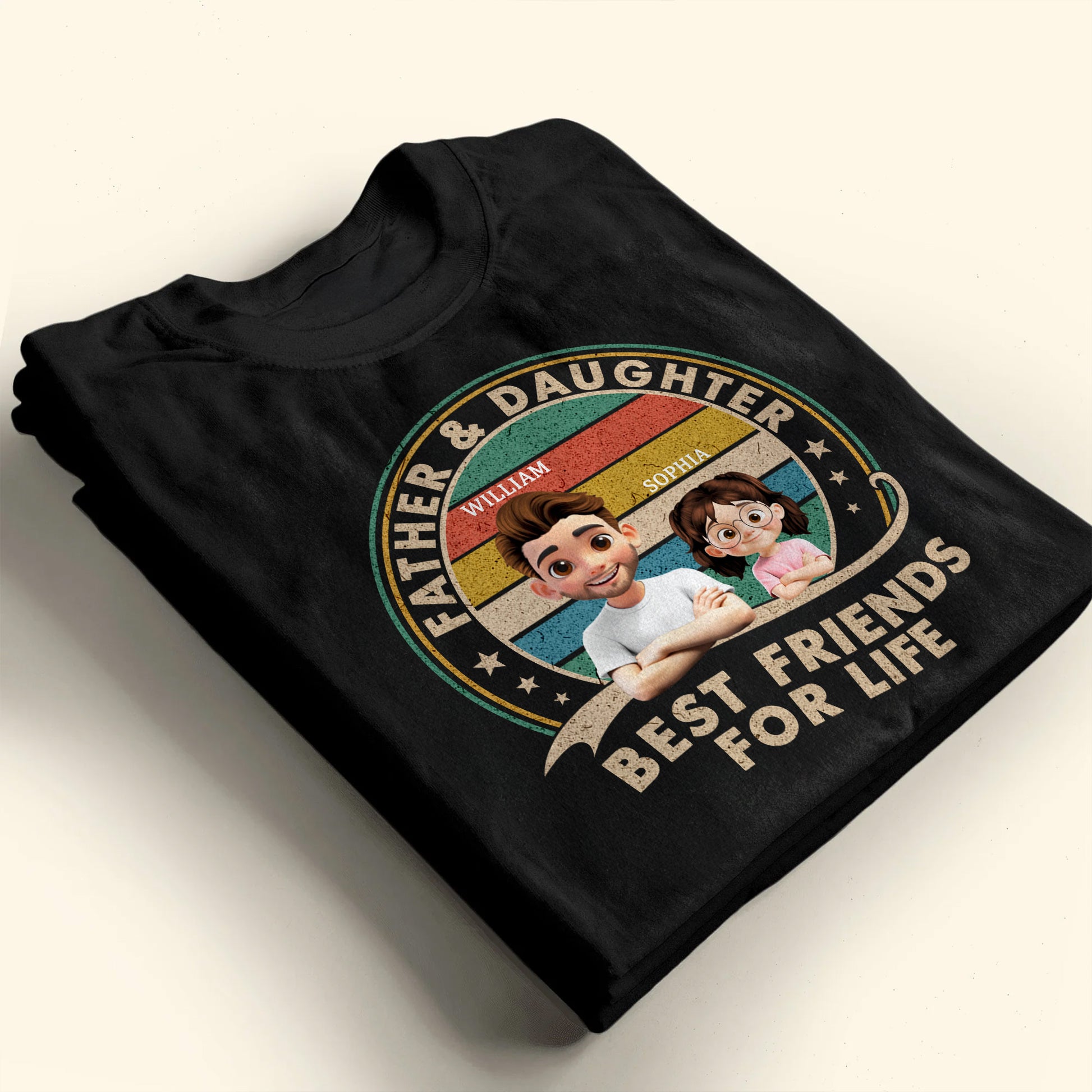 Father & Daughter Best Friends For Life, Customizable Characters