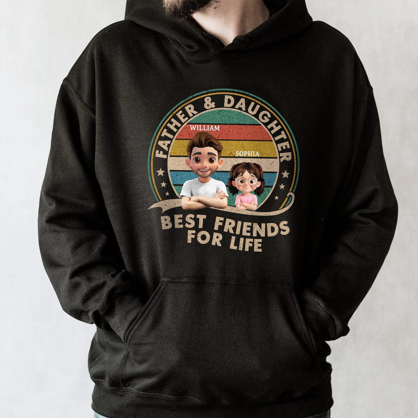 Father & Daughter Best Friends For Life, Customizable Characters