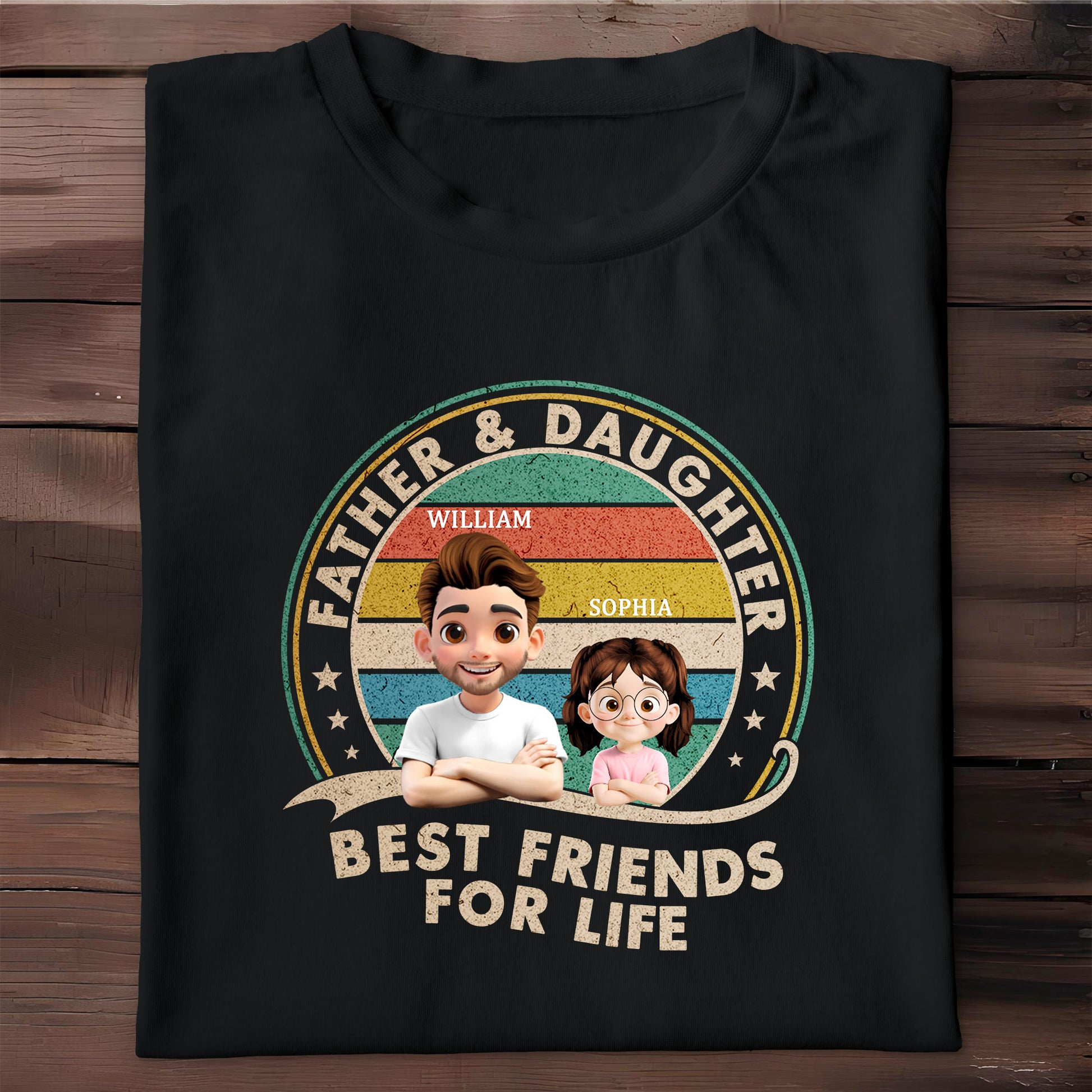 Father & Daughter Best Friends For Life, Customizable Characters