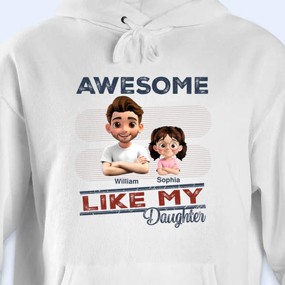 Awesome Like My Daughter Cartoon Style