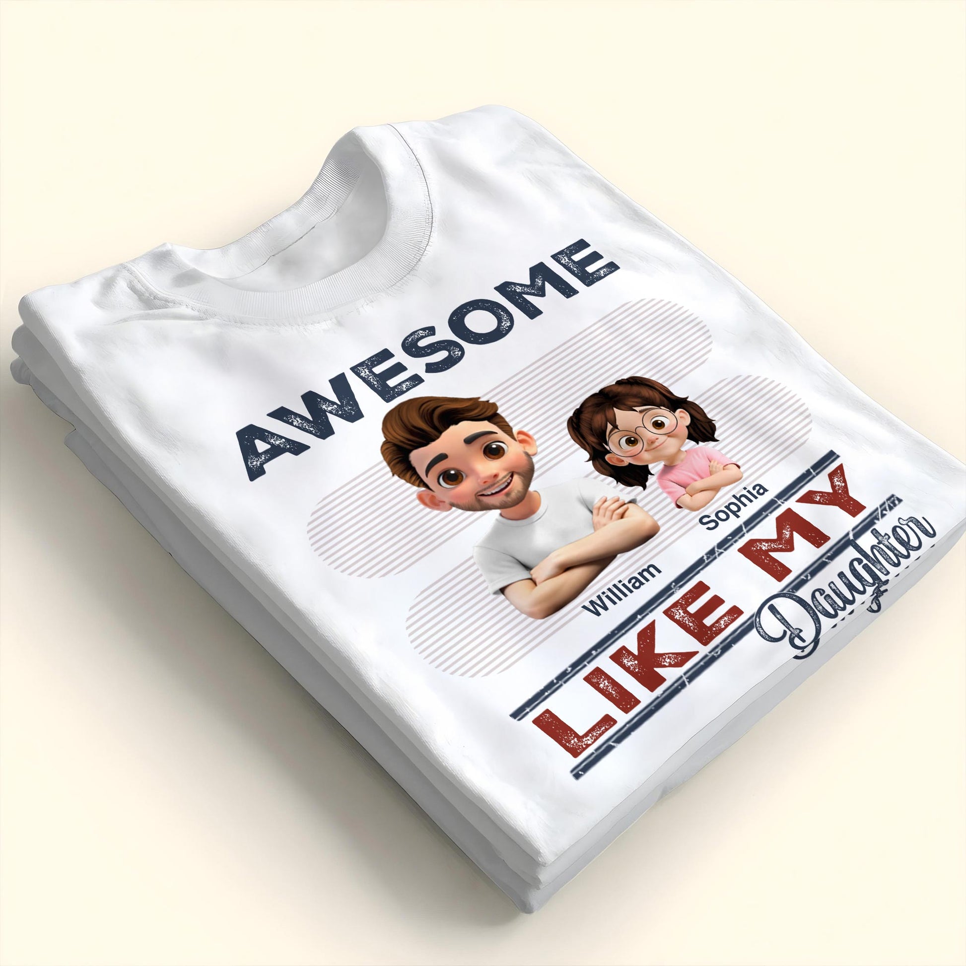 Awesome Like My Daughter Cartoon Style