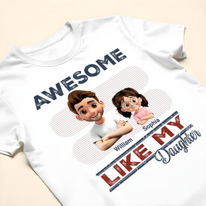 Awesome Like My Daughter Cartoon Style