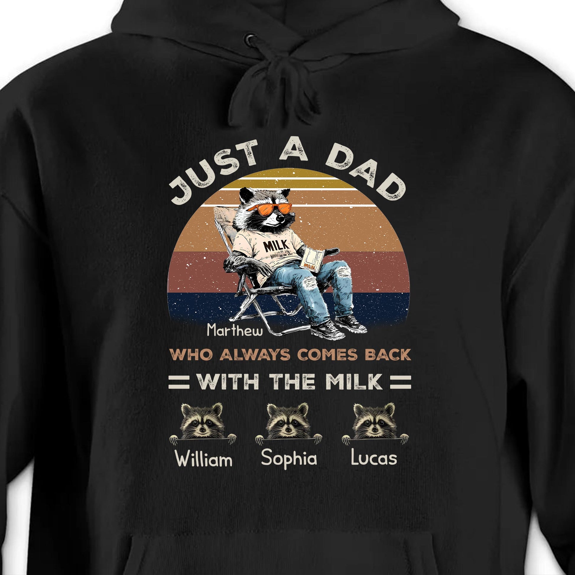 Just A Dad Who Always Comes Back With The Milk, Raccoon And Milk Carton