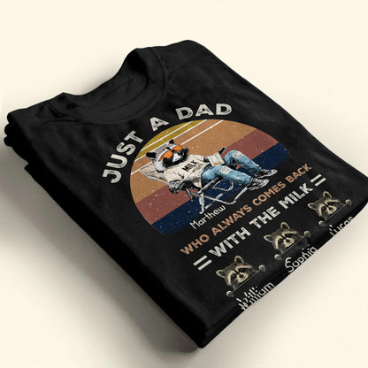 Just A Dad Who Always Comes Back With The Milk, Raccoon And Milk Carton