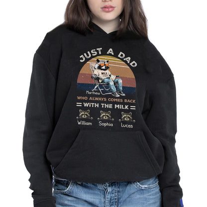 Just A Dad Who Always Comes Back With The Milk, Raccoon And Milk Carton