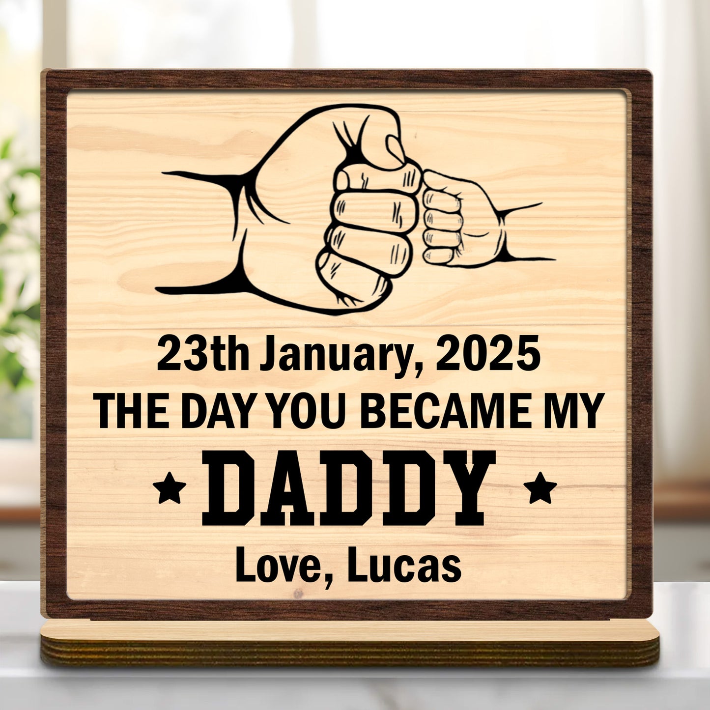 The Day You Became My Daddy, Handshake and Fist