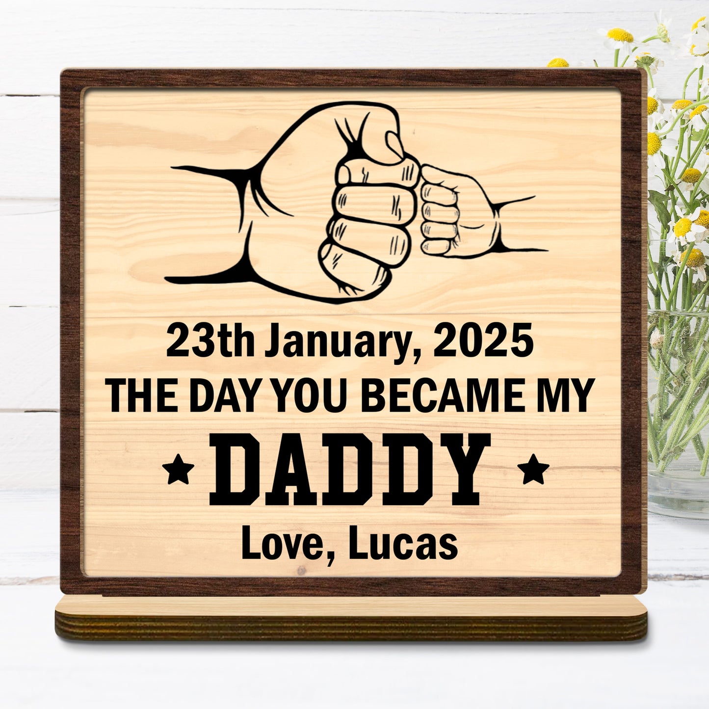 The Day You Became My Daddy, Handshake and Fist