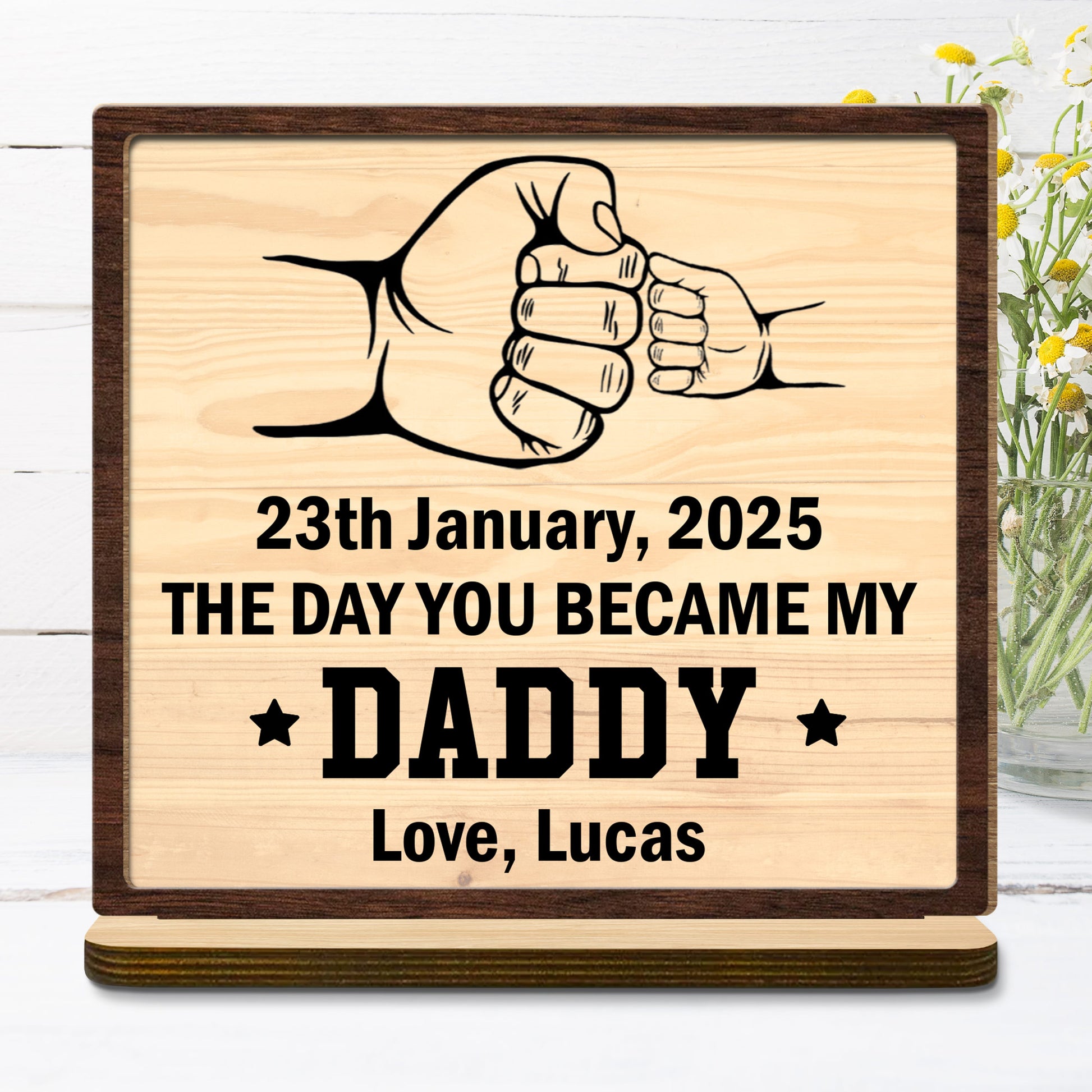 The Day You Became My Daddy, Handshake and Fist