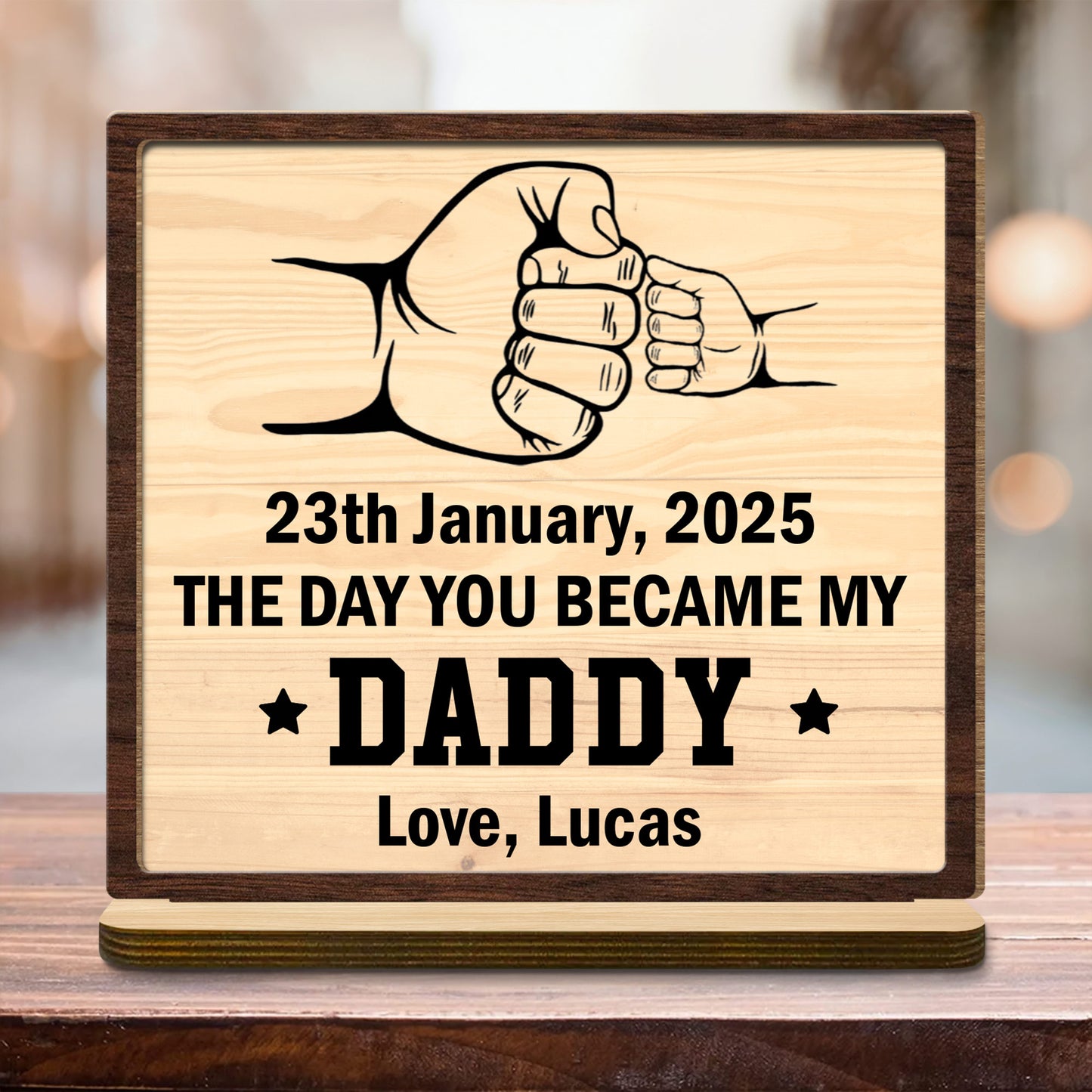 The Day You Became My Daddy, Handshake and Fist