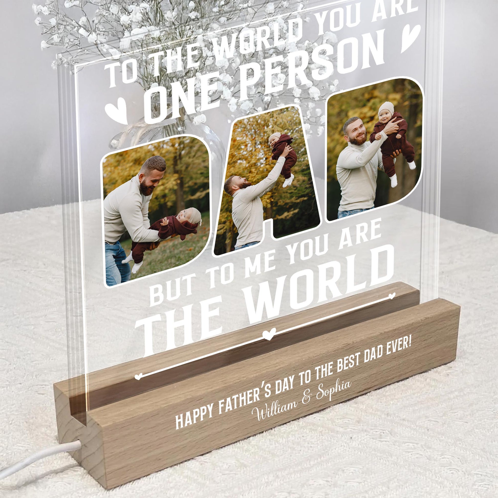 To The World You Are One Person, Photos Of Father And Child