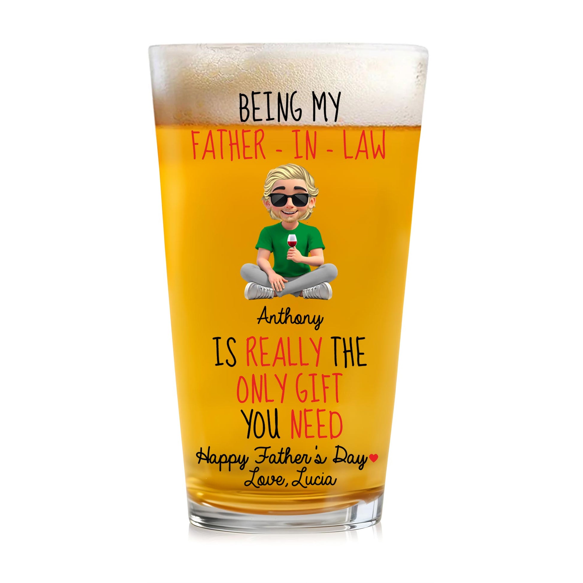 Being My Father-In-Law Anthony Is Really The Only Gift You Need, Cartoon Figure and Microphone