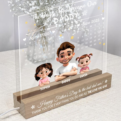 Happy Father's Day To The Best Dad Ever, Family Portrait And Stars