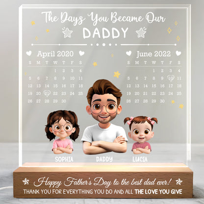 Happy Father's Day To The Best Dad Ever, Family Portrait And Stars