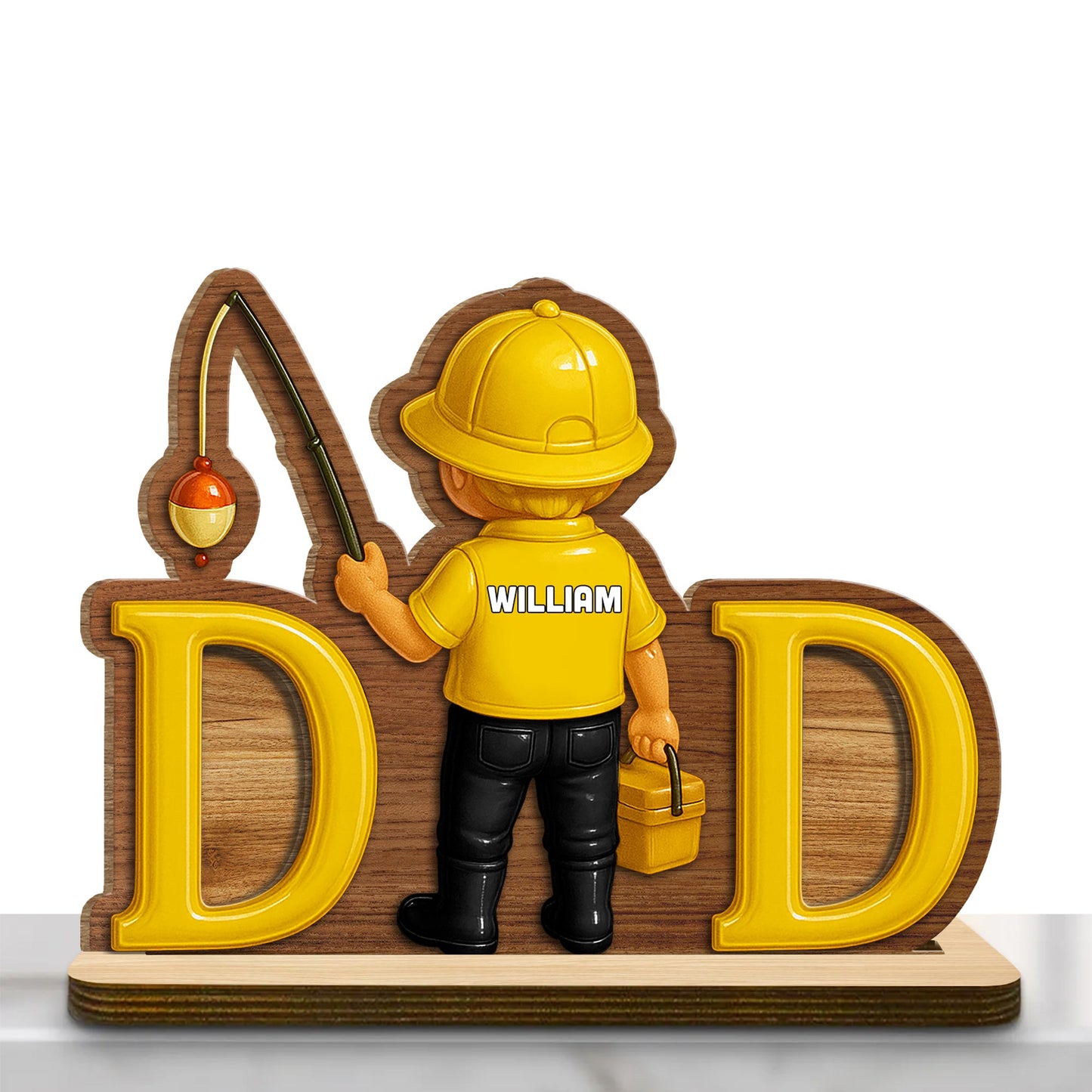 Personalized Custom Plaque For Dad, With Firefighter And Helmet Theme