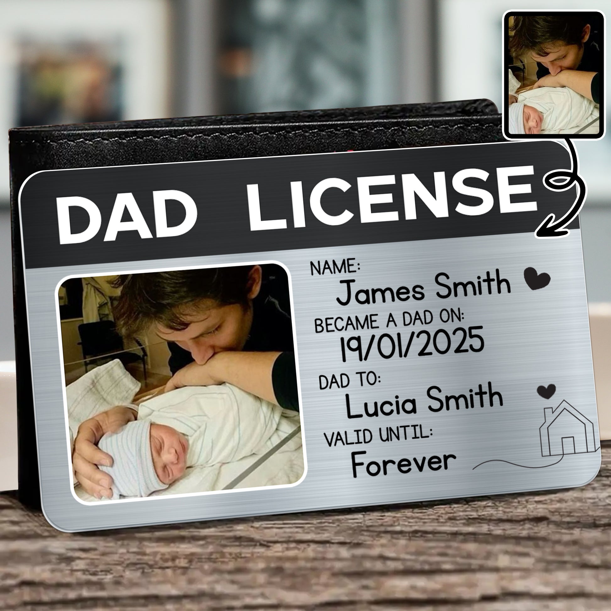 Dad License, Became A Dad On, Photo Of Dad And Baby