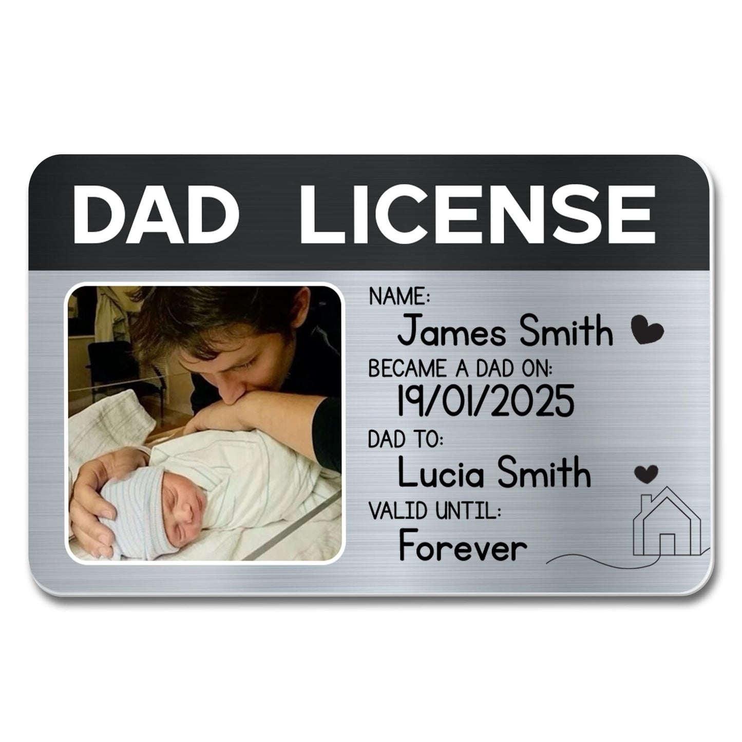 Dad License, Became A Dad On, Photo Of Dad And Baby