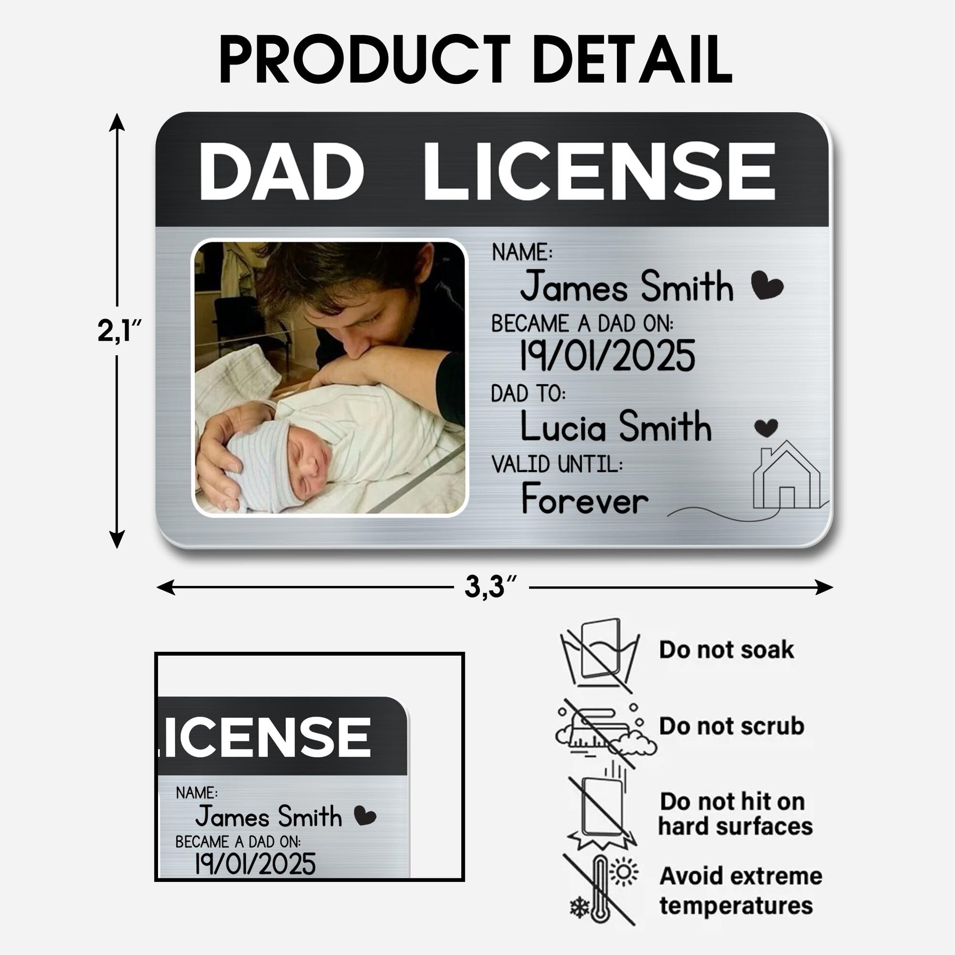 Dad License, Became A Dad On, Photo Of Dad And Baby