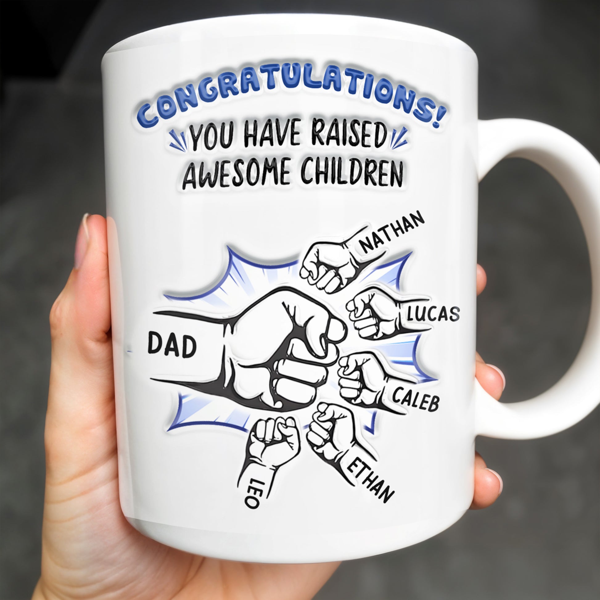 Congratulations! You have raised awesome children, Handshake and Fist Bump