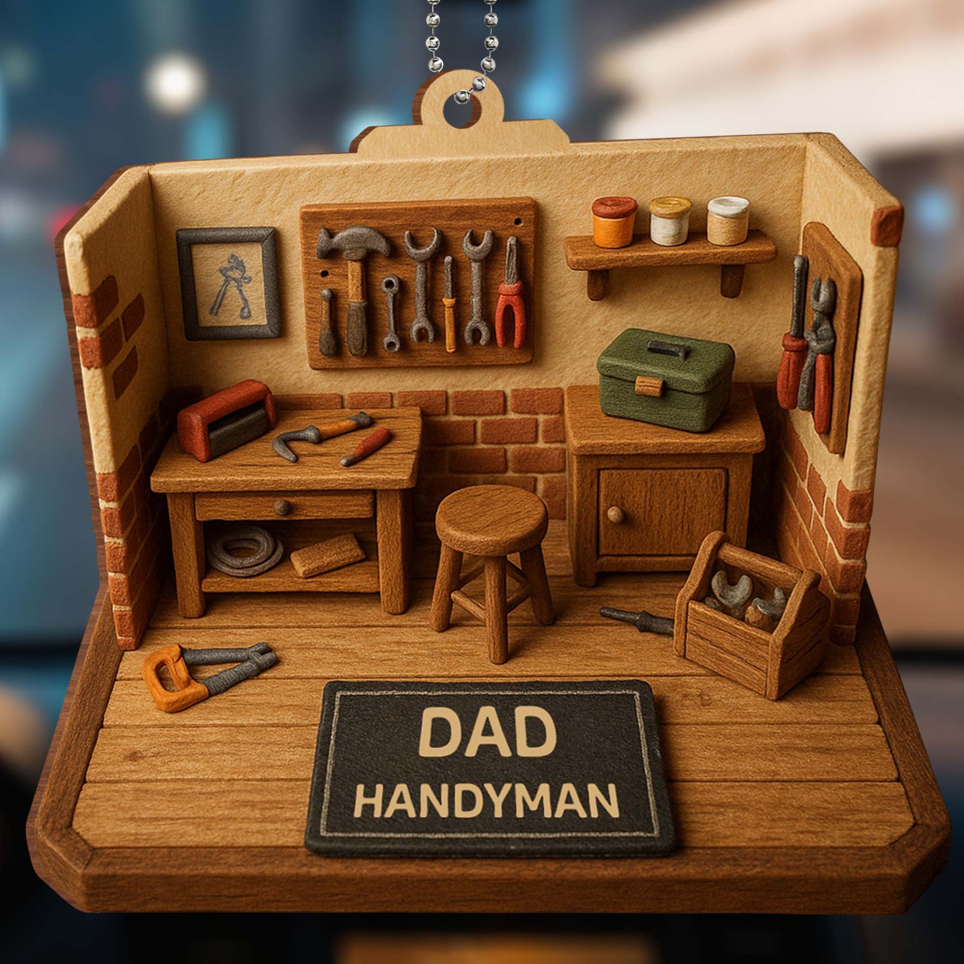 Dad Handyman, Tools And Workbench