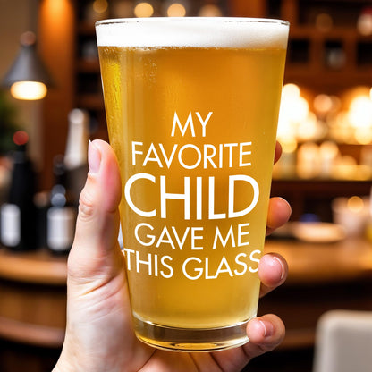 My Favorite Child Gave Me This Glass, Nutrition Facts Label and Text