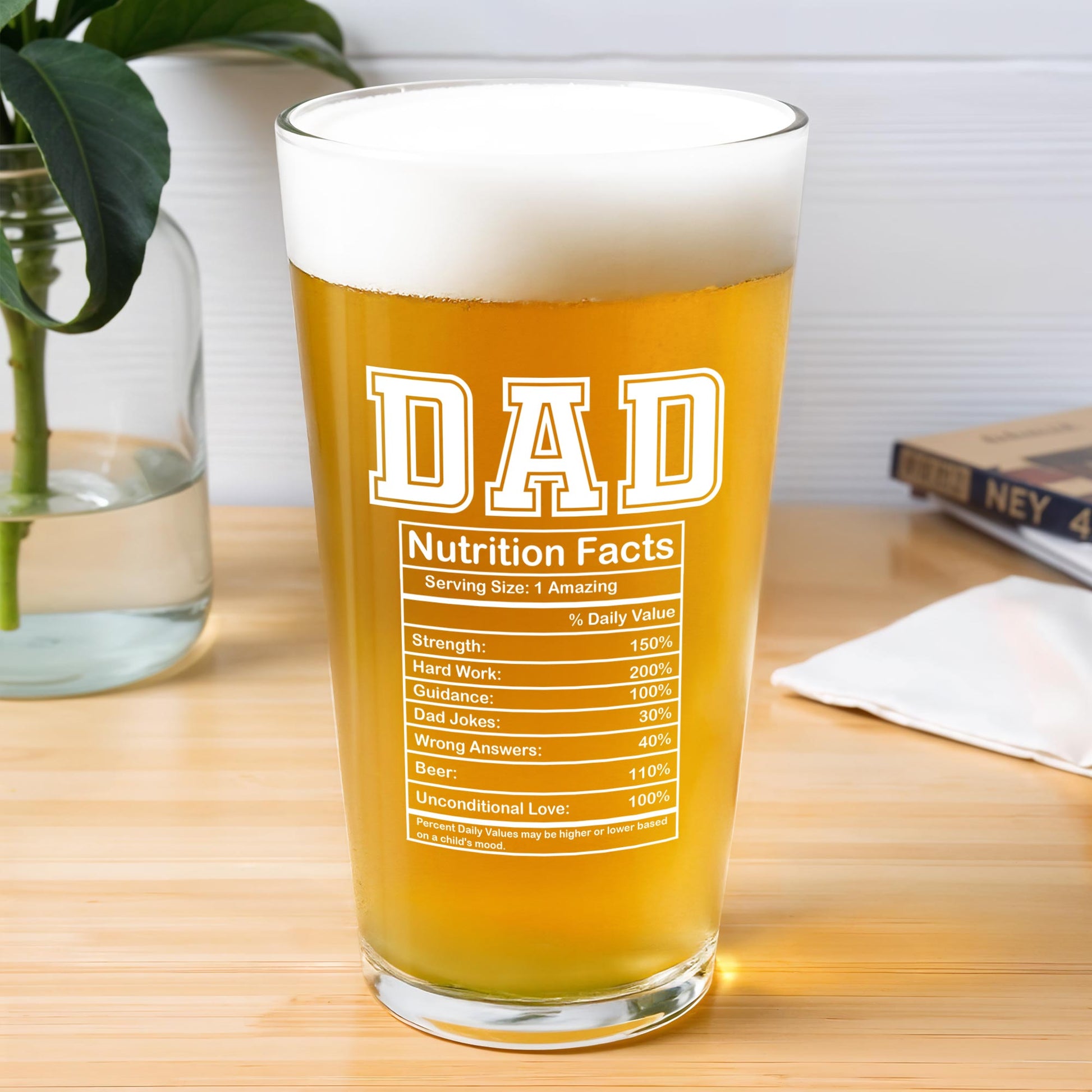 My Favorite Child Gave Me This Glass, Nutrition Facts Label and Text