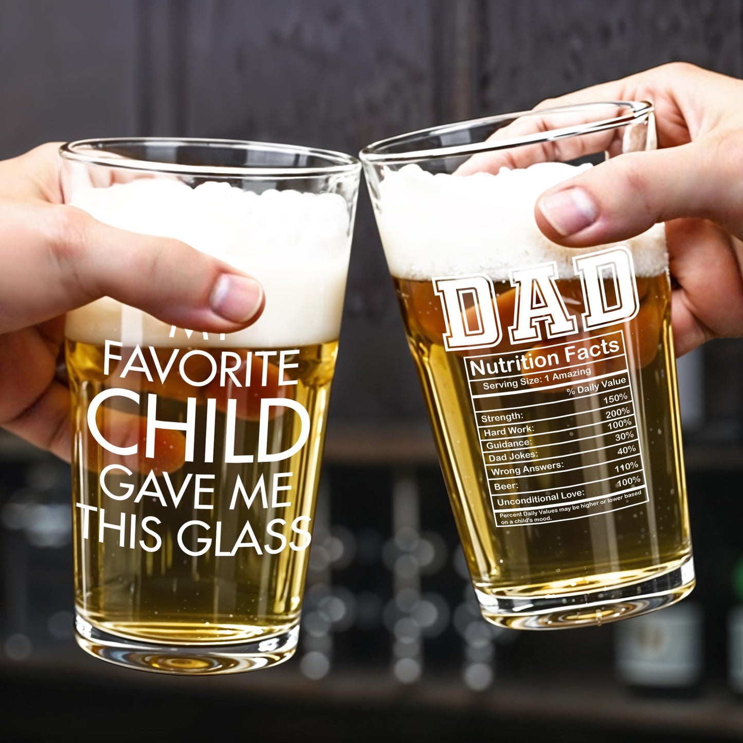 My Favorite Child Gave Me This Glass, Nutrition Facts Label and Text