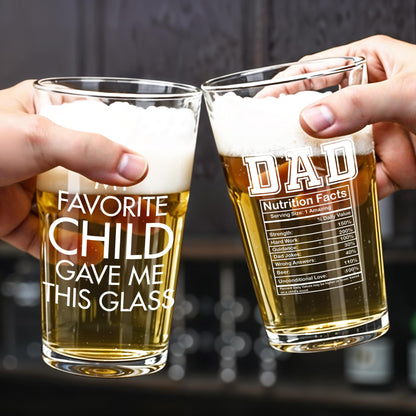 My Favorite Child Gave Me This Glass, Nutrition Facts Label and Text