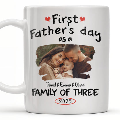 First Father's Day As A Family Of Three, Heart and Family Photo