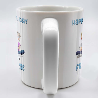 Happy Father's Day As A Family Of Three, Hearts And Family Design