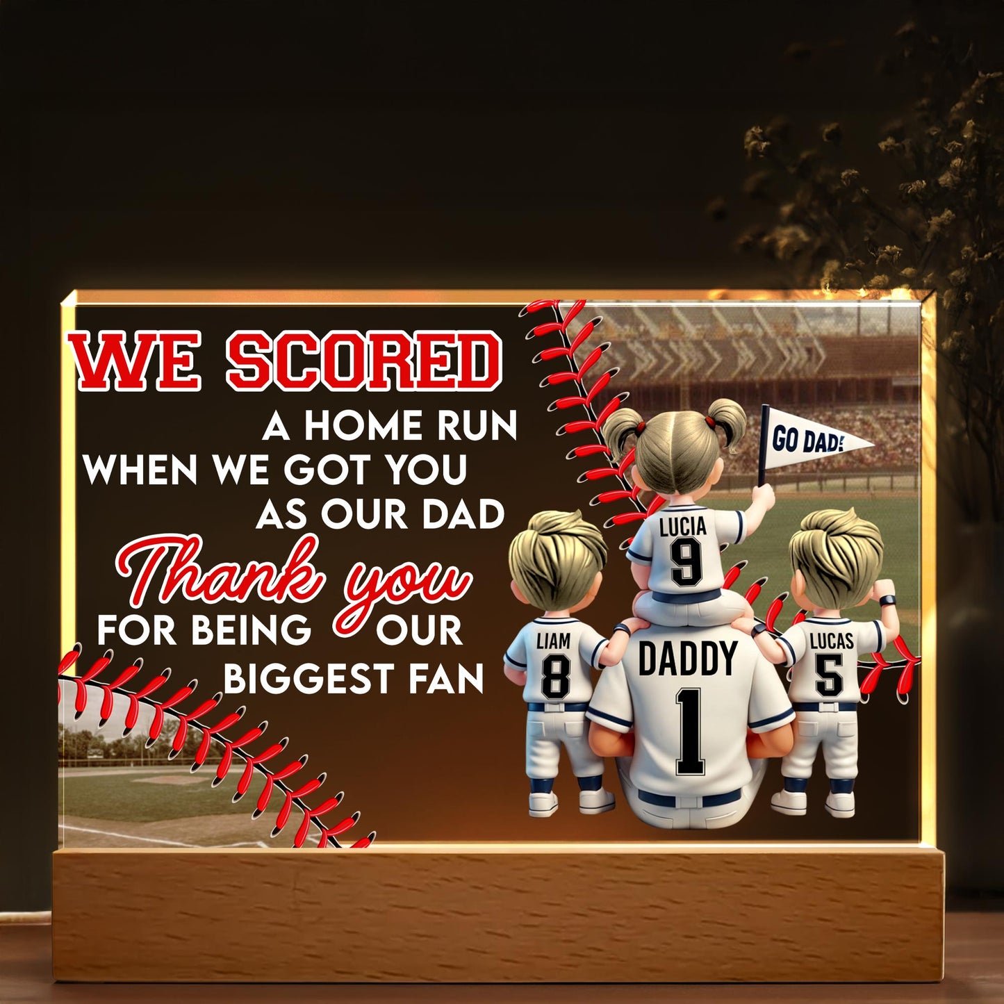 We Scored A Home Run When We Got You As Our Dad, Baseball And Baseball Bat