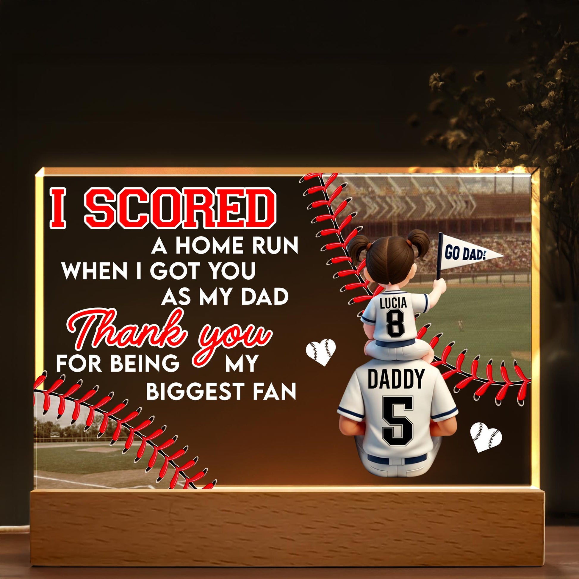 We Scored A Home Run When We Got You As Our Dad, Baseball And Baseball Bat