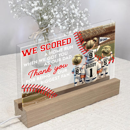 We Scored A Home Run When We Got You As Our Dad, Baseball And Baseball Bat