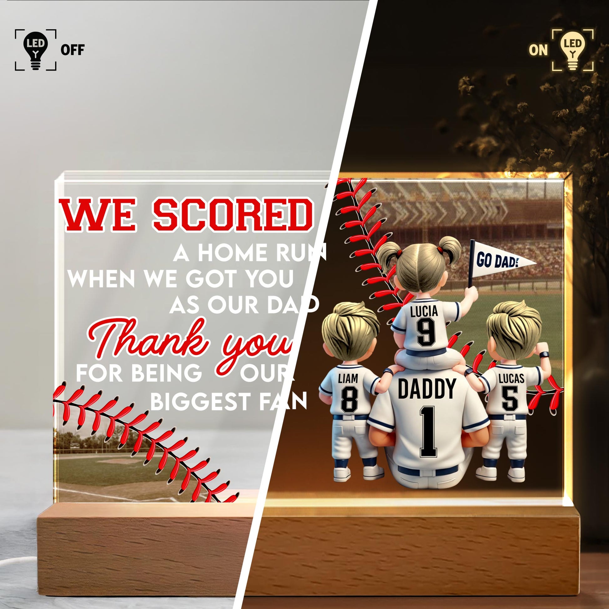 We Scored A Home Run When We Got You As Our Dad, Baseball And Baseball Bat