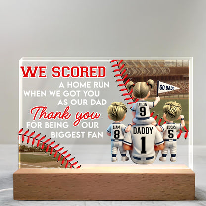 We Scored A Home Run When We Got You As Our Dad, Baseball And Baseball Bat