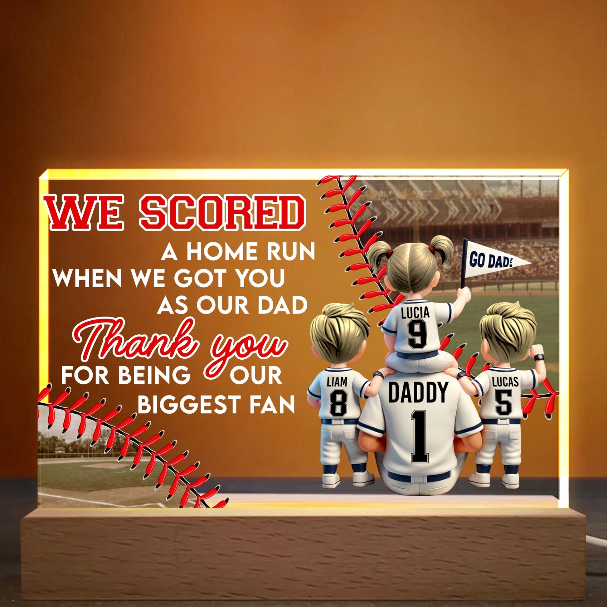 We Scored A Home Run When We Got You As Our Dad, Baseball And Baseball Bat