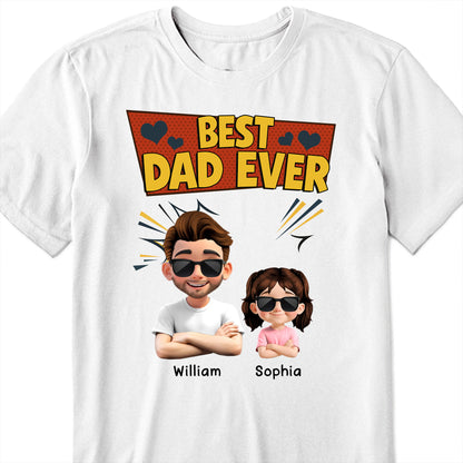 Best Dad Ever, Cartoon Characters and Hearts