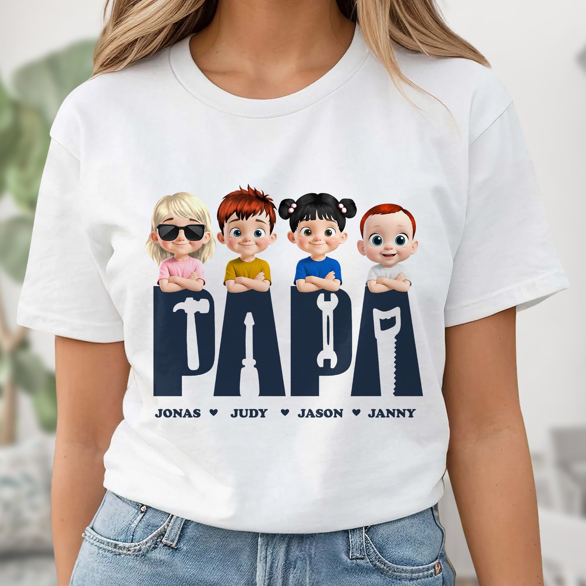 Celebrate Your Family With Custom Cartoon Designs, Cartoon Children And Tools