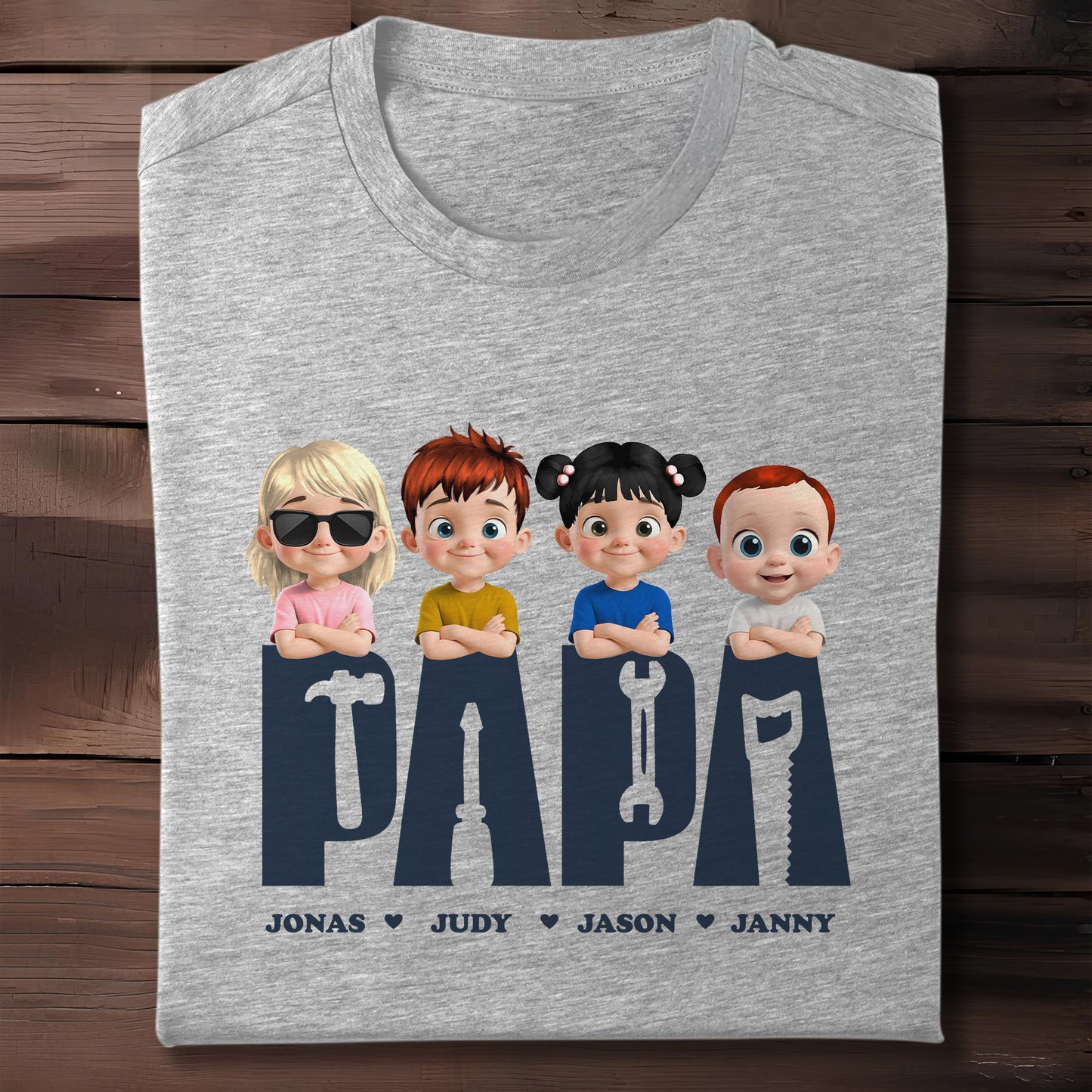 Celebrate Your Family With Custom Cartoon Designs, Cartoon Children And Tools