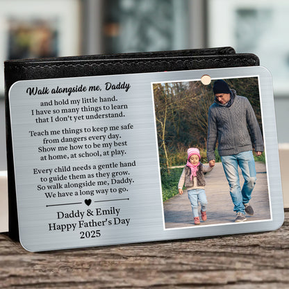 Walk Alongside Me, Daddy And Hold My Little Hand, Father And Daughter Walking