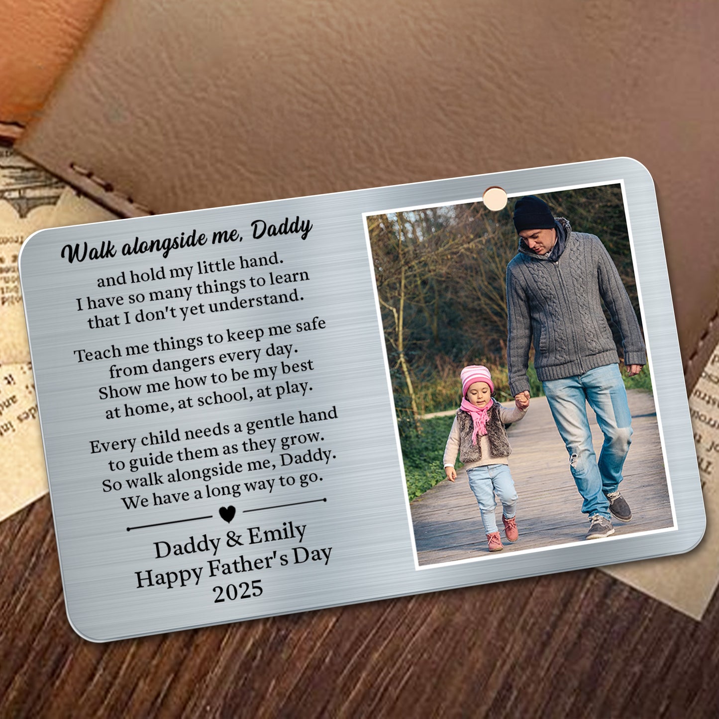 Walk Alongside Me, Daddy And Hold My Little Hand, Father And Daughter Walking