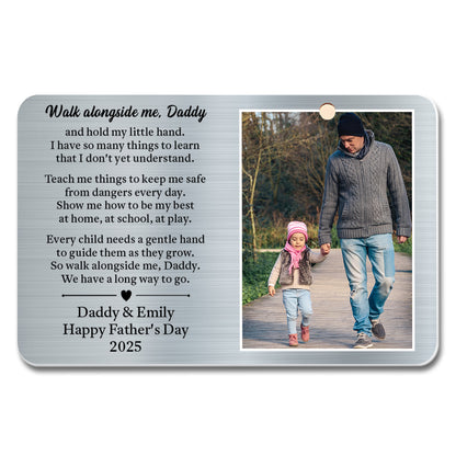 Walk Alongside Me, Daddy And Hold My Little Hand, Father And Daughter Walking