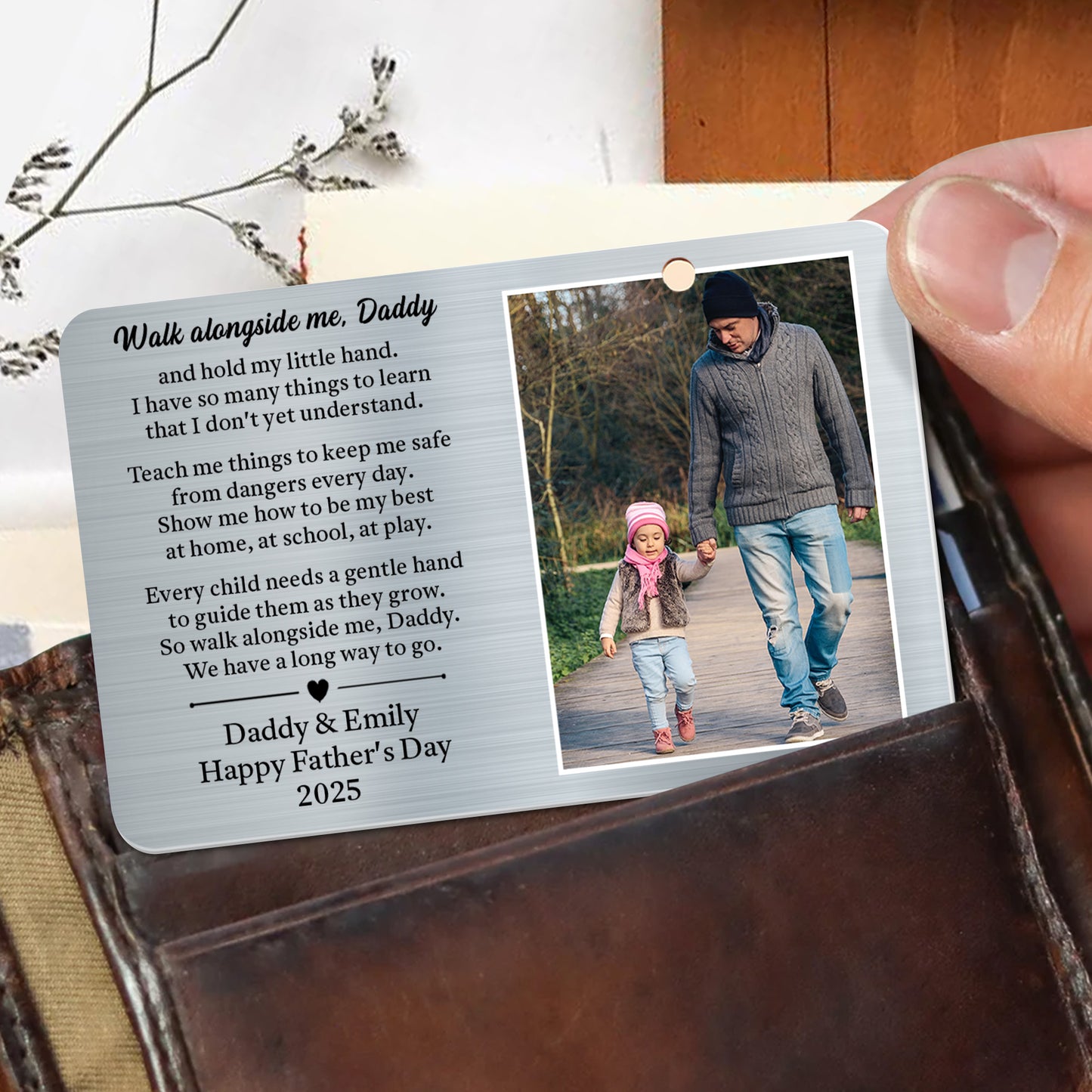 Walk Alongside Me, Daddy And Hold My Little Hand, Father And Daughter Walking