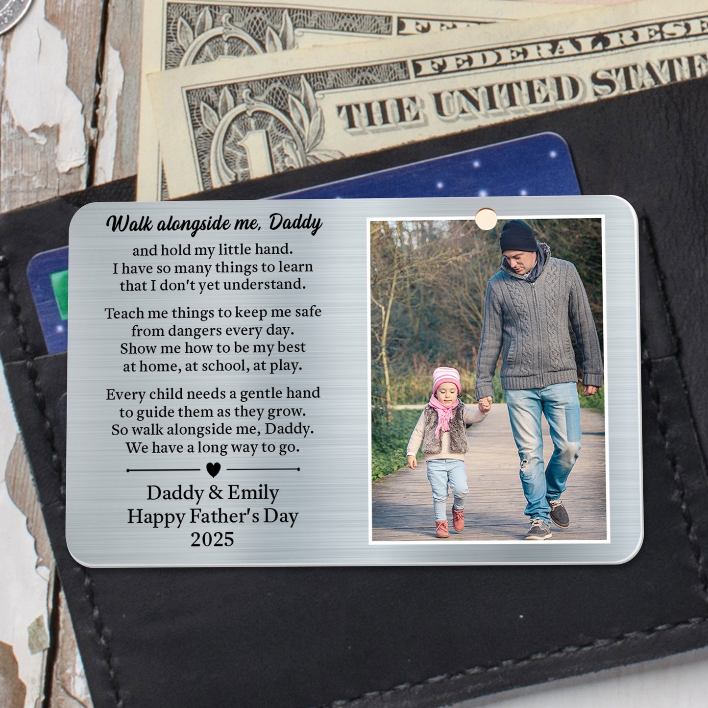 Walk Alongside Me, Daddy And Hold My Little Hand, Father And Daughter Walking