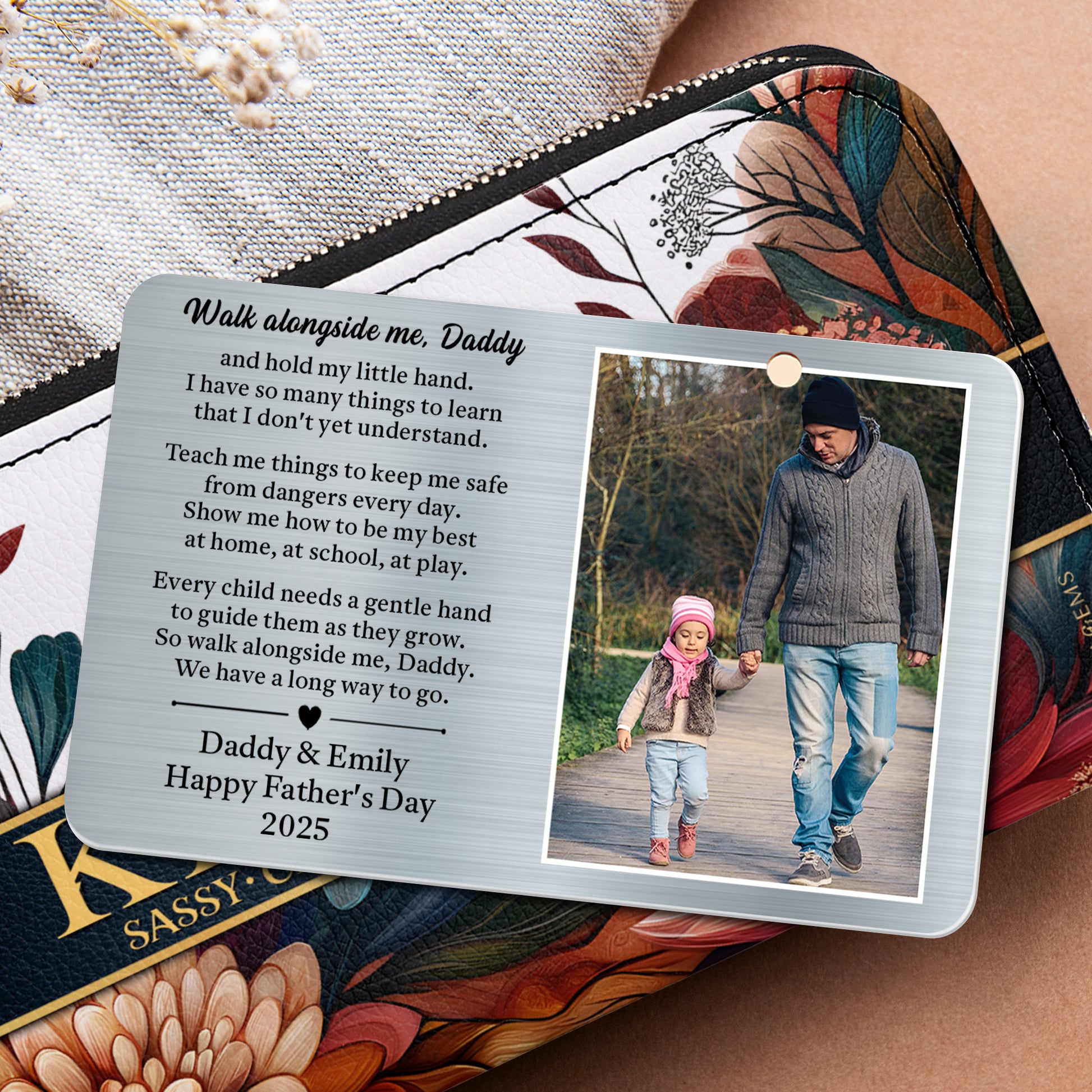 Walk Alongside Me, Daddy And Hold My Little Hand, Father And Daughter Walking