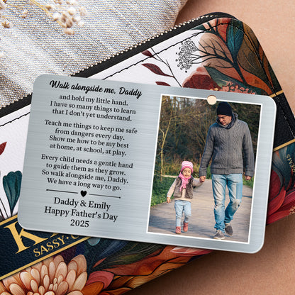 Walk Alongside Me, Daddy And Hold My Little Hand, Father And Daughter Walking