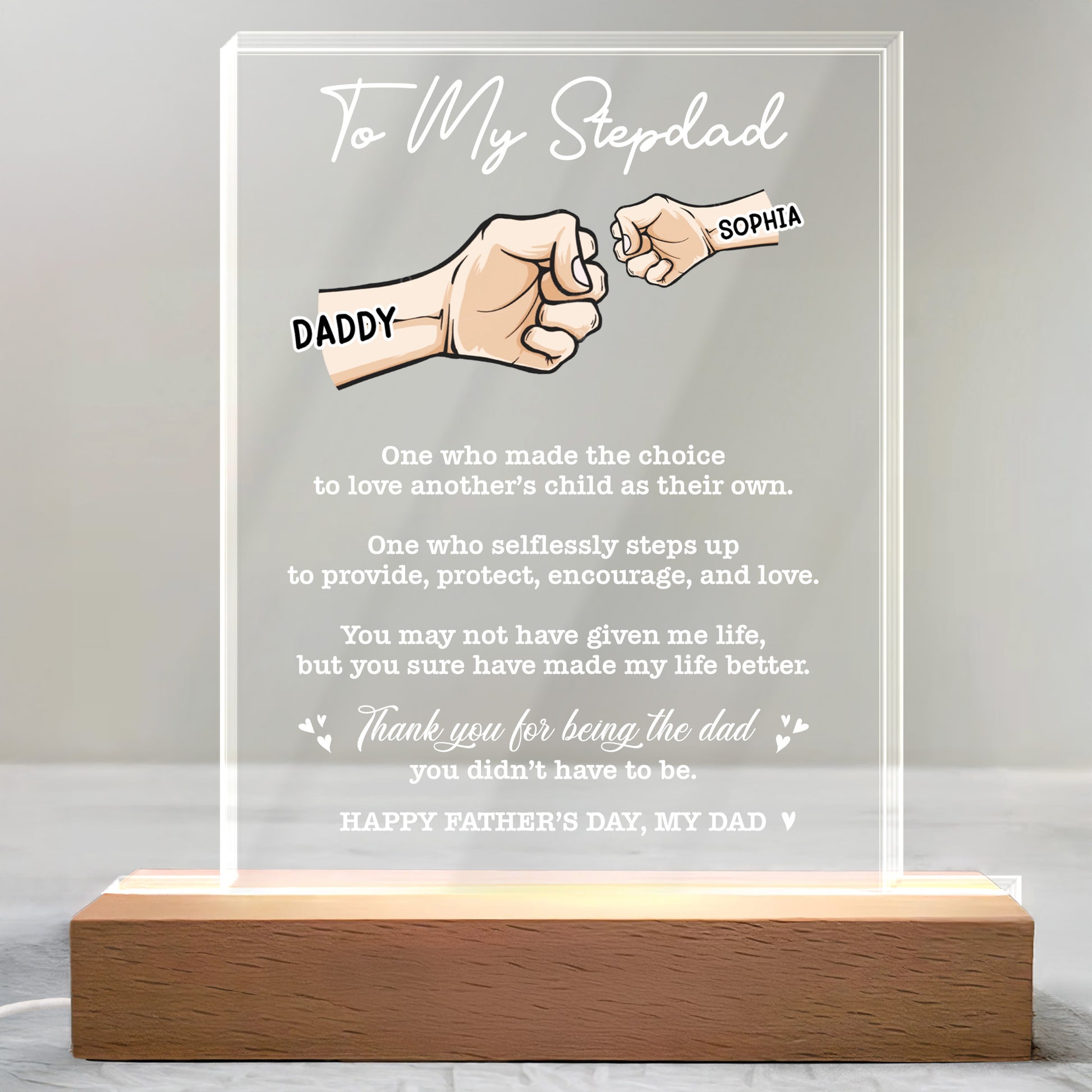 To My Stepdad, One Who Made The Choice, Clasped Hands
