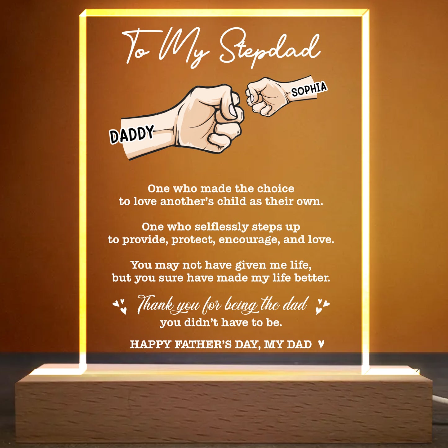 To My Stepdad, One Who Made The Choice, Clasped Hands