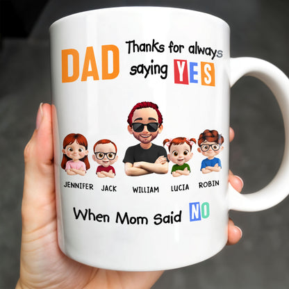 Dad Thanks For Always Saying YES When Mom Said NO, Cartoon Characters