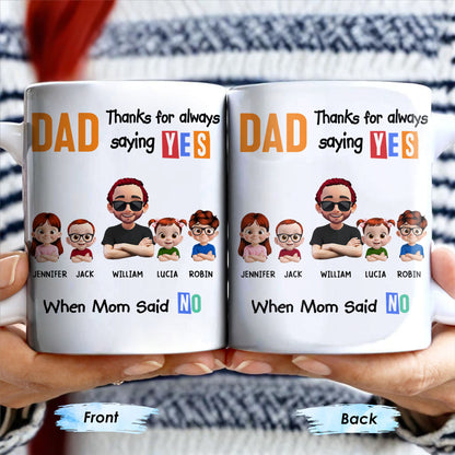 Dad Thanks For Always Saying YES When Mom Said NO, Cartoon Characters